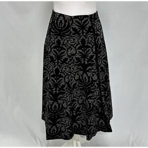 East 5th Sz 4 Black Burnout Velvet Skirt A Line Skirt Dark Fairy Whimsygoth